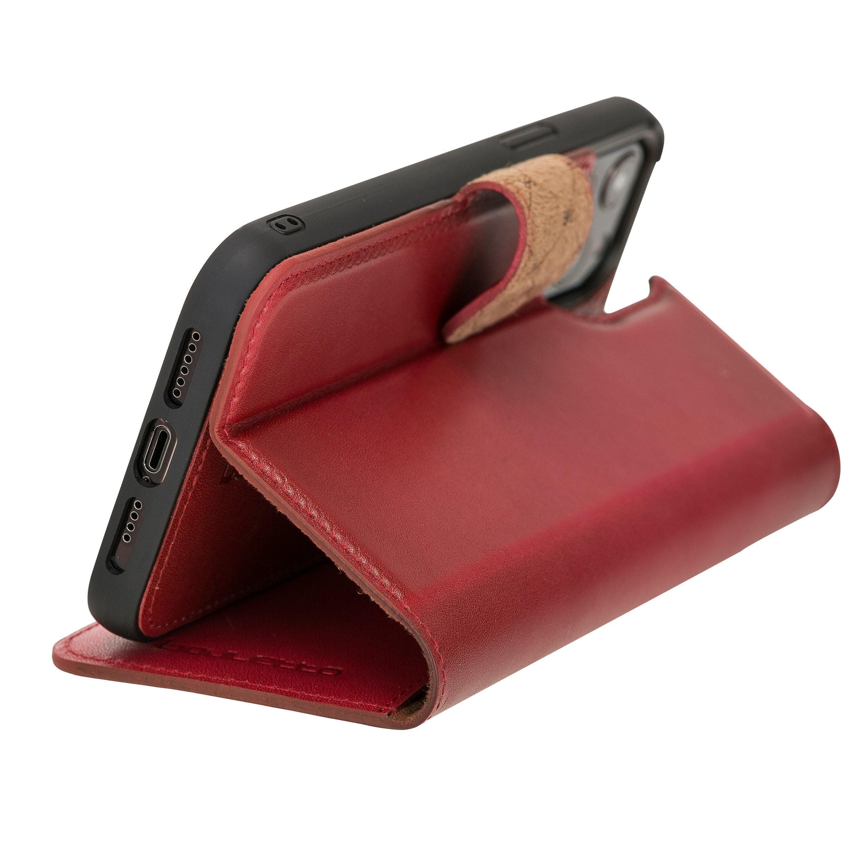 Magic iPhone 12 Series Detachable Genuine Leather Wallet Case - MW