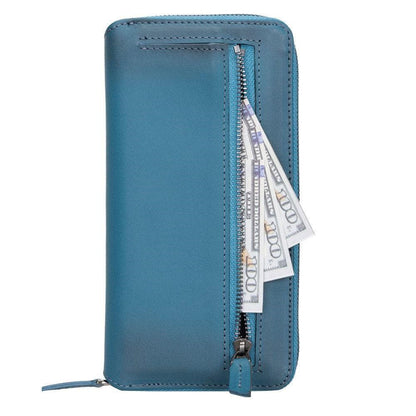 Pouch Magic Wallet Samsung Galaxy S21 Series Detachable and Zipper Genuine Leather Wallet Case - PMW