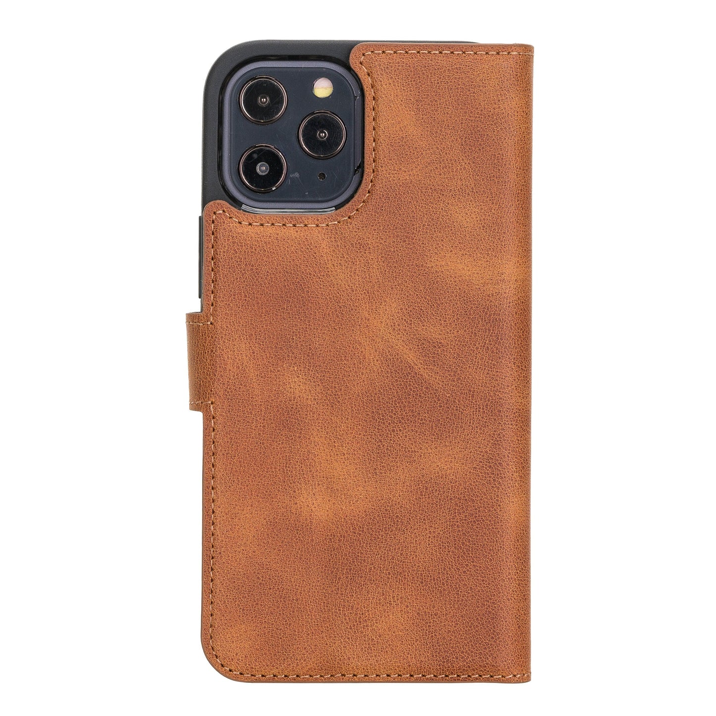 Magic iPhone 12 Series Detachable Genuine Leather Wallet Case - MW