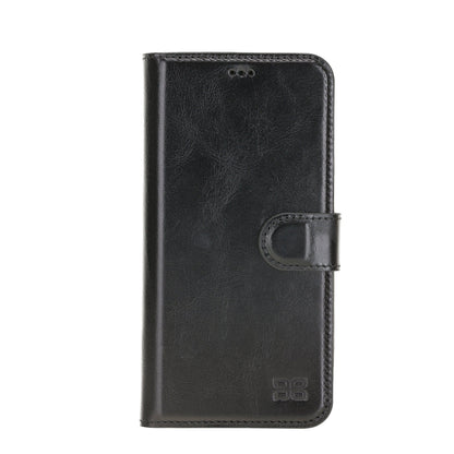 Magic iPhone 12 Series Detachable Genuine Leather Wallet Case - MW