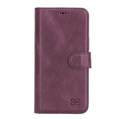 Magic iPhone 12 Series Detachable Genuine Leather Wallet Case - MW