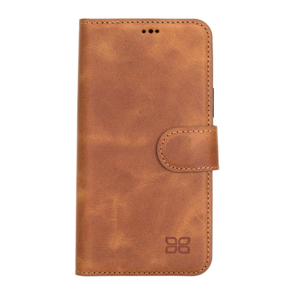 Magic iPhone 12 Series Detachable Genuine Leather Wallet Case - MW