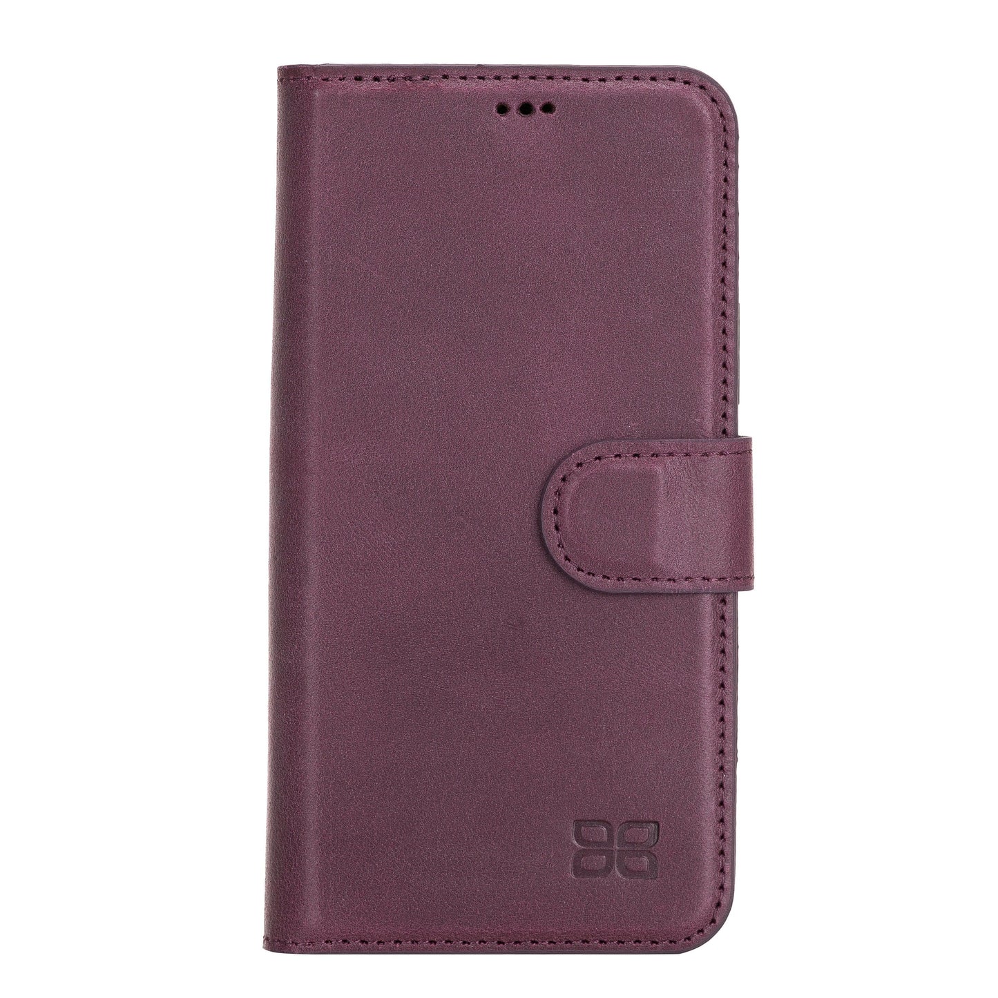 Magic iPhone 12 Series Detachable Genuine Leather Wallet Case - MW