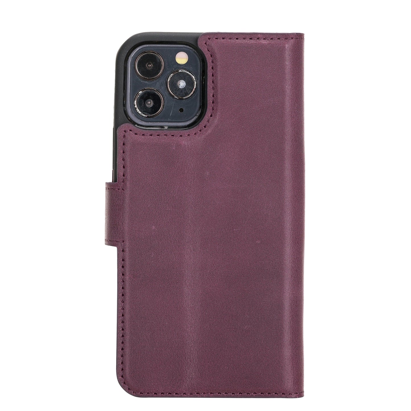 Magic iPhone 12 Series Detachable Genuine Leather Wallet Case - MW