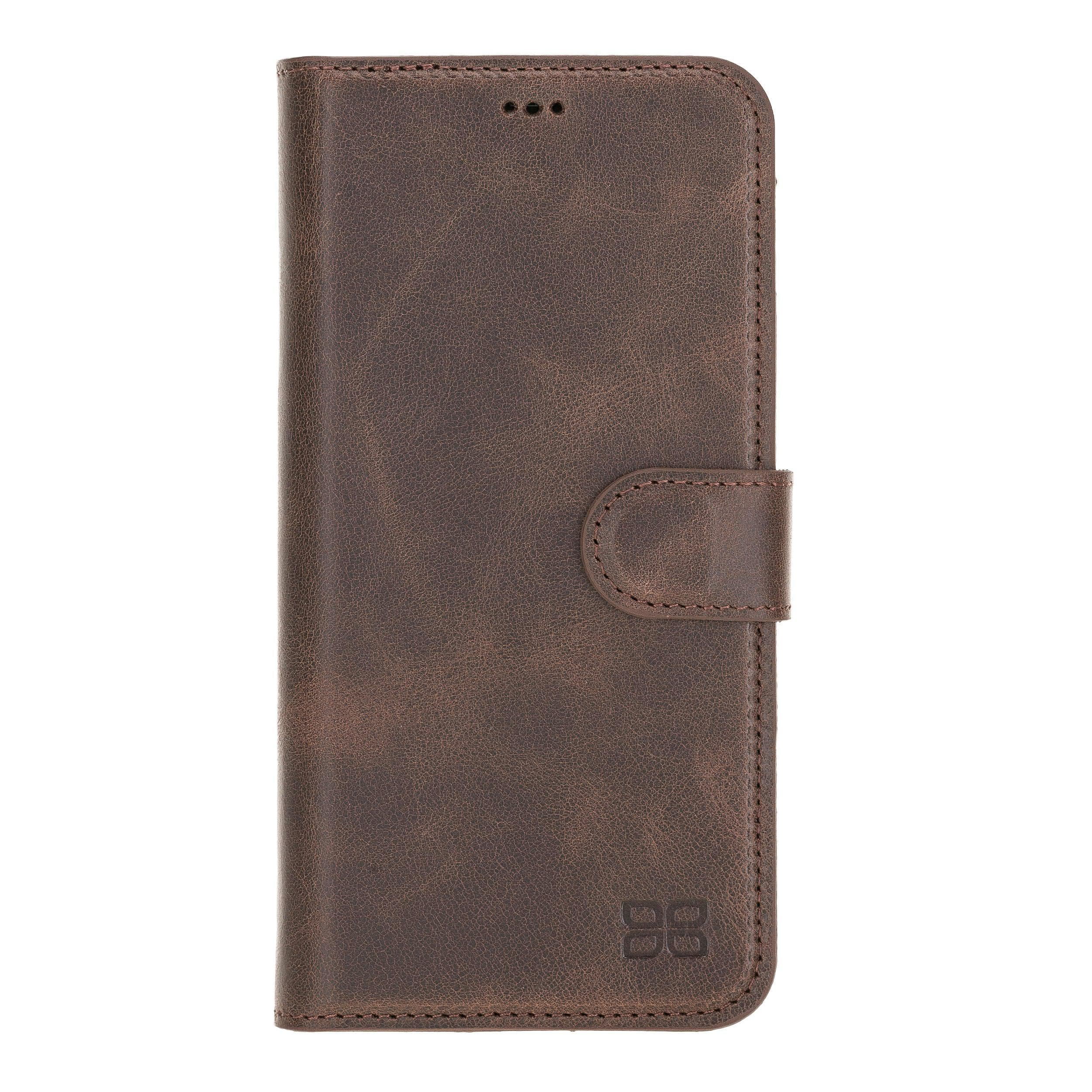 Magic iPhone 12 Series Detachable Genuine Leather Wallet Case - MW