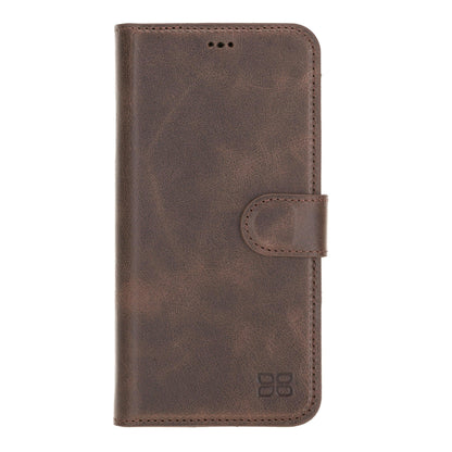 Magic iPhone 12 Series Detachable Genuine Leather Wallet Case - MW