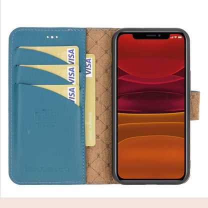 Magic iPhone 12 Series Detachable Genuine Leather Wallet Case - MW