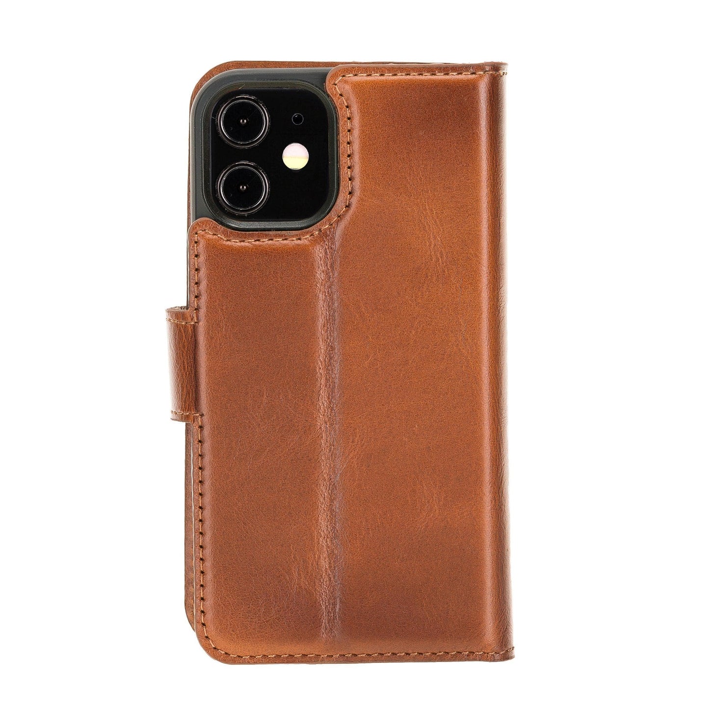 Magic iPhone 12 Series Detachable Genuine Leather Wallet Case - MW