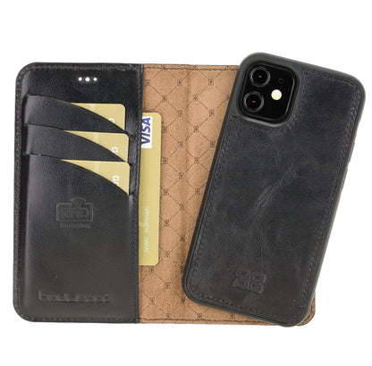 Magic iPhone 12 Series Detachable Genuine Leather Wallet Case - MW