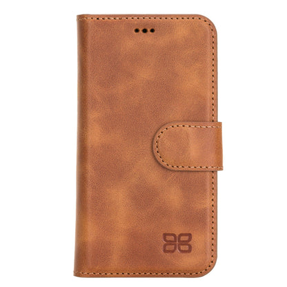 Magic iPhone 12 Series Detachable Genuine Leather Wallet Case - MW