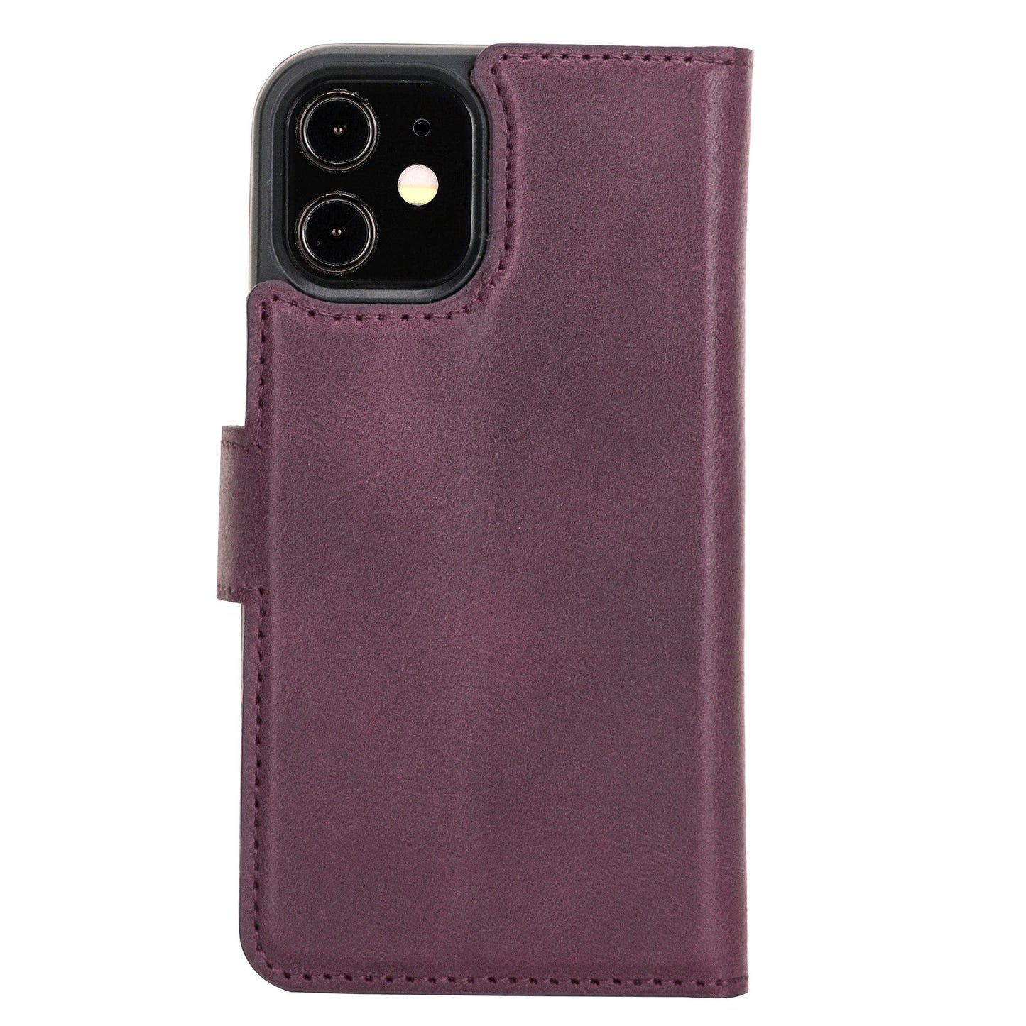 Magic iPhone 12 Series Detachable Genuine Leather Wallet Case - MW