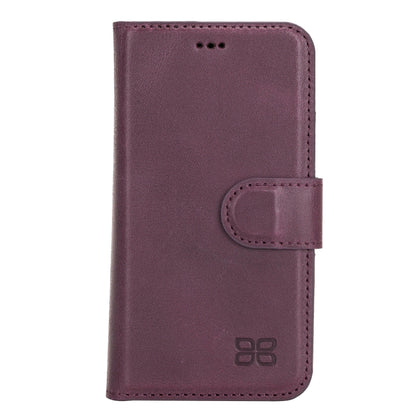 Magic iPhone 12 Series Detachable Genuine Leather Wallet Case - MW