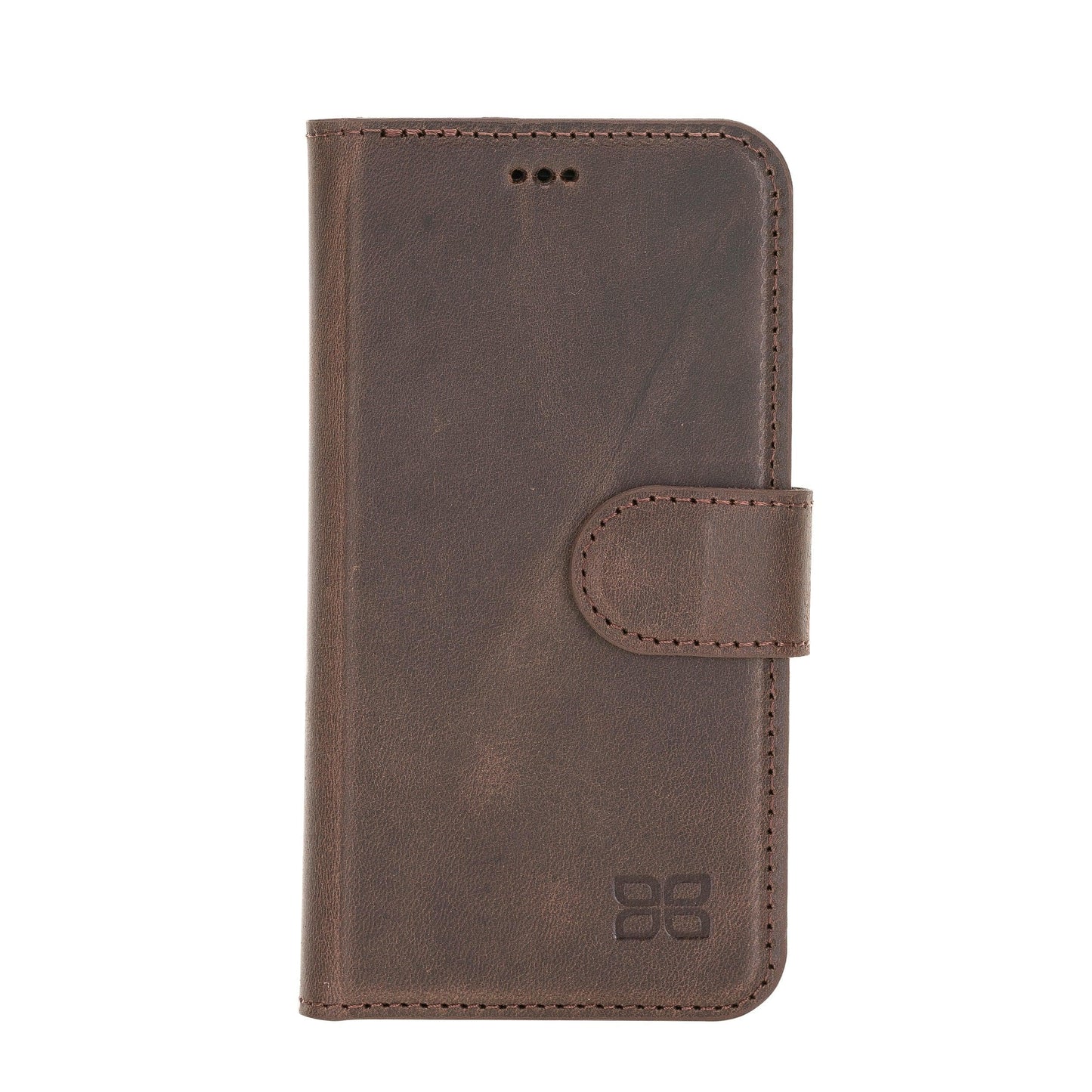 Magic iPhone 12 Series Detachable Genuine Leather Wallet Case - MW