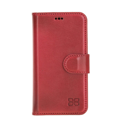 Magic iPhone 12 Series Detachable Genuine Leather Wallet Case - MW