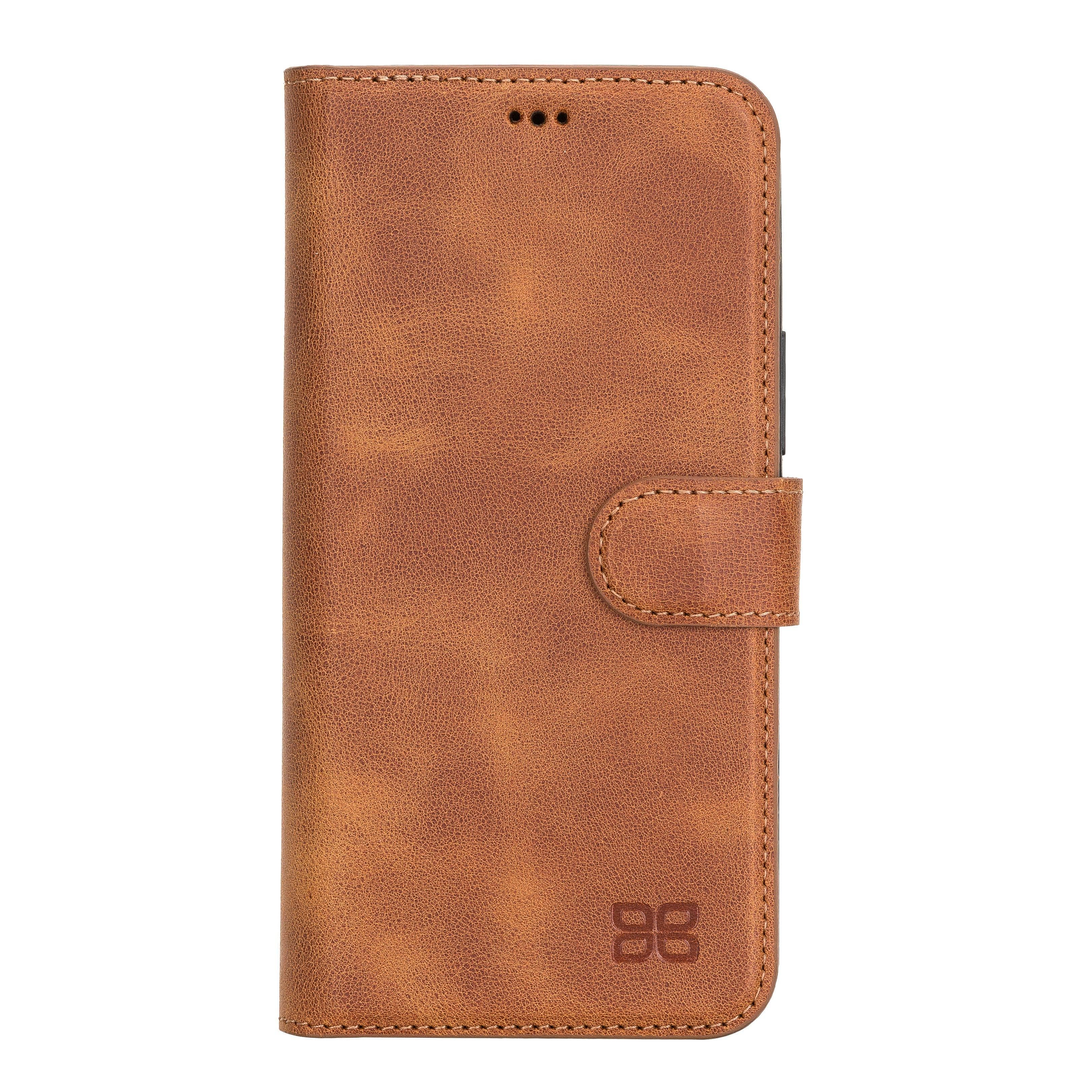 Magic iPhone 12 Series Detachable Genuine Leather Wallet Case - MW