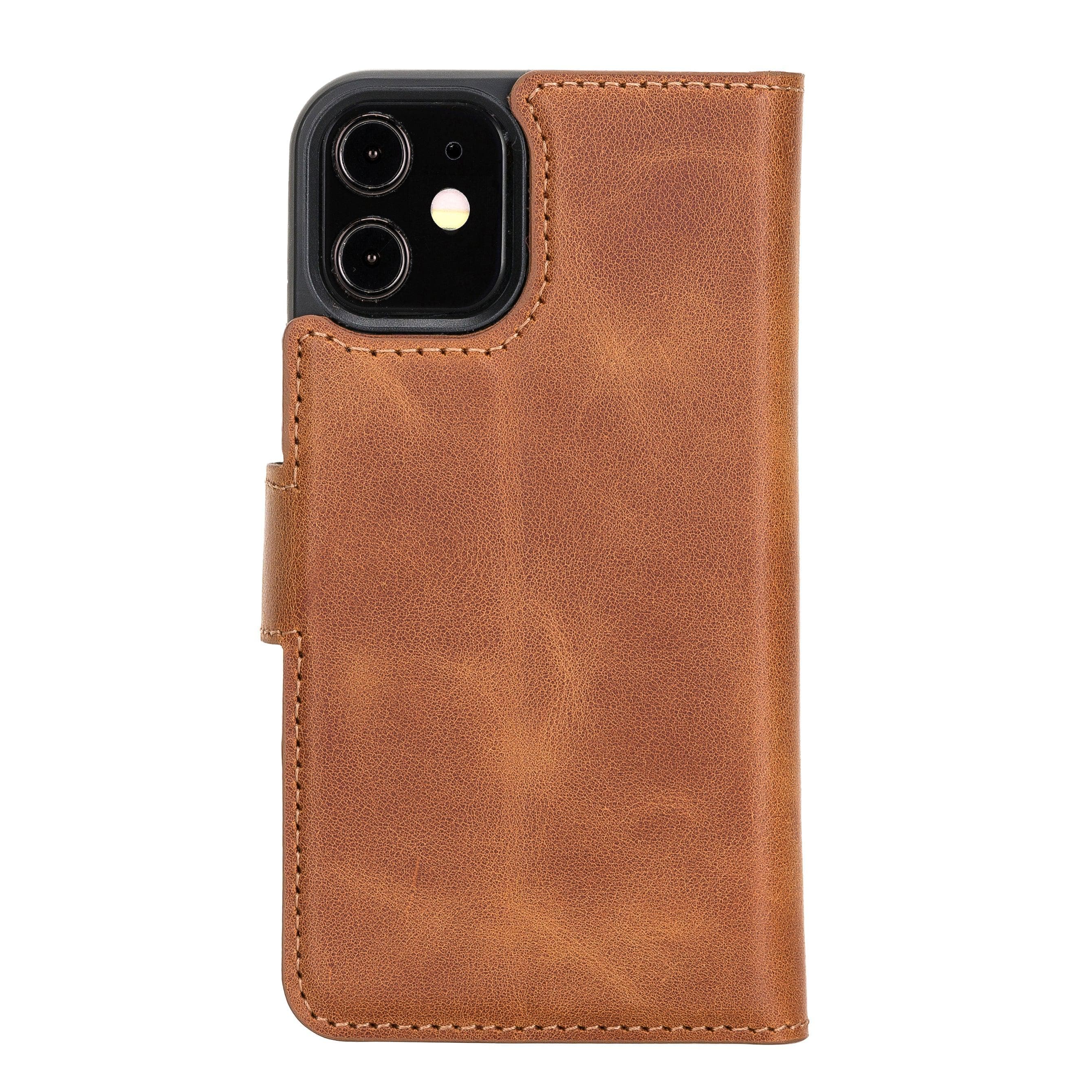 Magic iPhone 12 Series Detachable Genuine Leather Wallet Case - MW