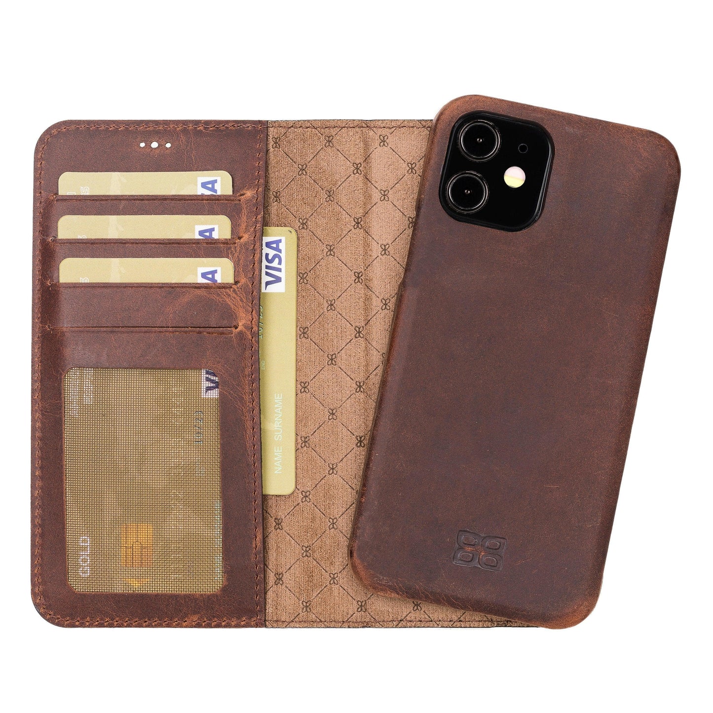 F360 Magic Wallet iPhone 12 Series Genuine Leather Detachable Wallet Case - F360MW