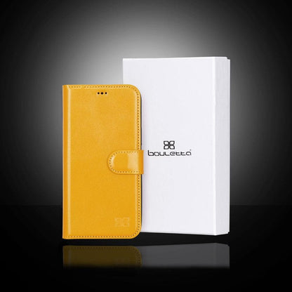 Magic iPhone 13 Series Detachable Colorful Genuine Leather Wallet Case