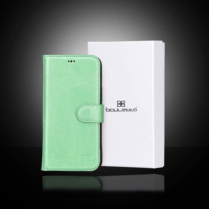 Magic iPhone 13 Series Detachable Colorful Genuine Leather Wallet Case