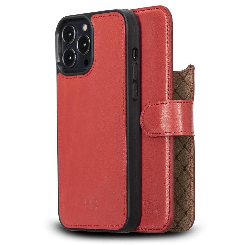 Magic iPhone 13 Series Detachable Colorful Genuine Leather Wallet Case - MW