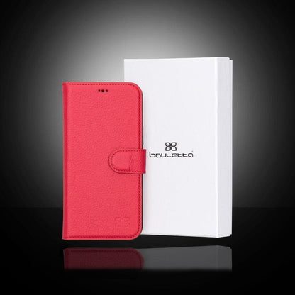 Magic iPhone 13 Series Detachable Colorful Genuine Leather Wallet Case