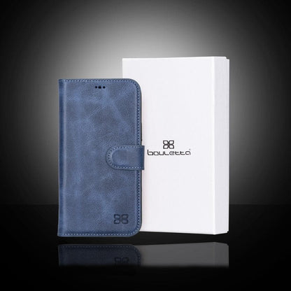Magic iPhone 13 Series Detachable Colorful Genuine Leather Wallet Case