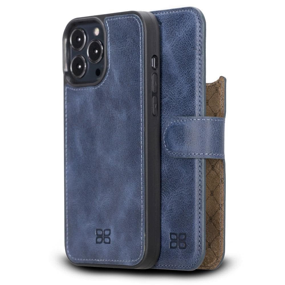 Magic iPhone 13 Series Detachable Colorful Genuine Leather Wallet Case - MW