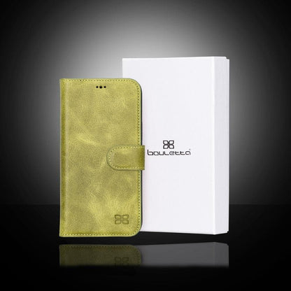 Magic iPhone 13 Series Detachable Colorful Genuine Leather Wallet Case