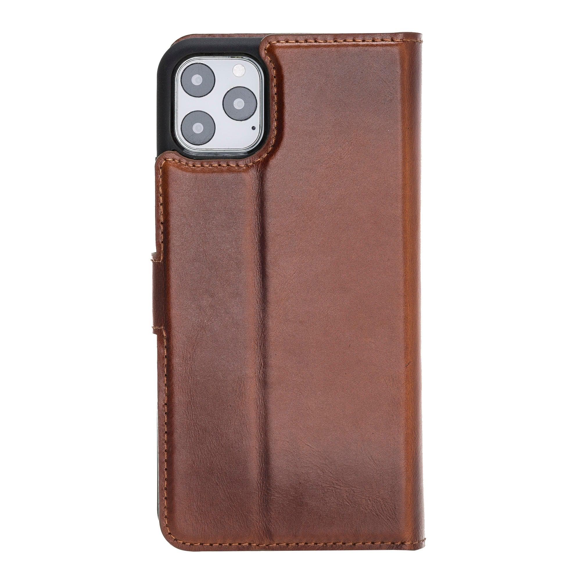 Magic iPhone 11 Series Detachable Genuine Leather Wallet Case - MW