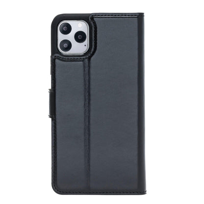 Magic iPhone 11 Series Detachable Genuine Leather Wallet Case - MW