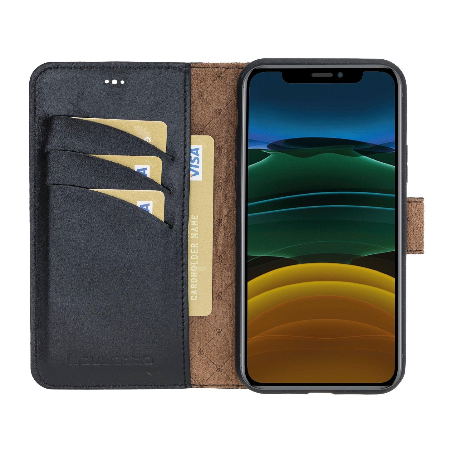 Magic iPhone 11 Series Detachable Genuine Leather Wallet Case - MW