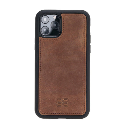 Magic iPhone 11 Series Detachable Genuine Leather Wallet Case - MW