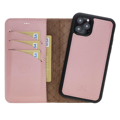 Magic iPhone 11 Series Detachable Genuine Leather Wallet Case - MW