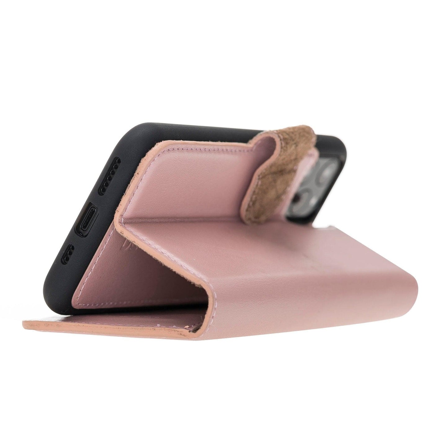 Magic iPhone 11 Series Detachable Genuine Leather Wallet Case - MW