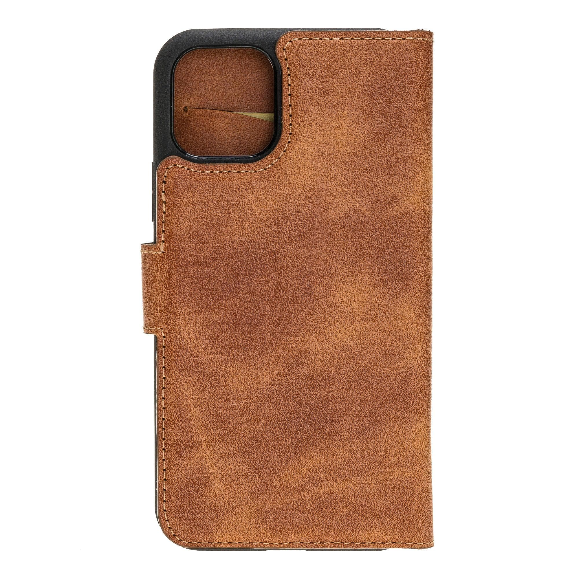 Magic iPhone 11 Series Detachable Genuine Leather Wallet Case - MW