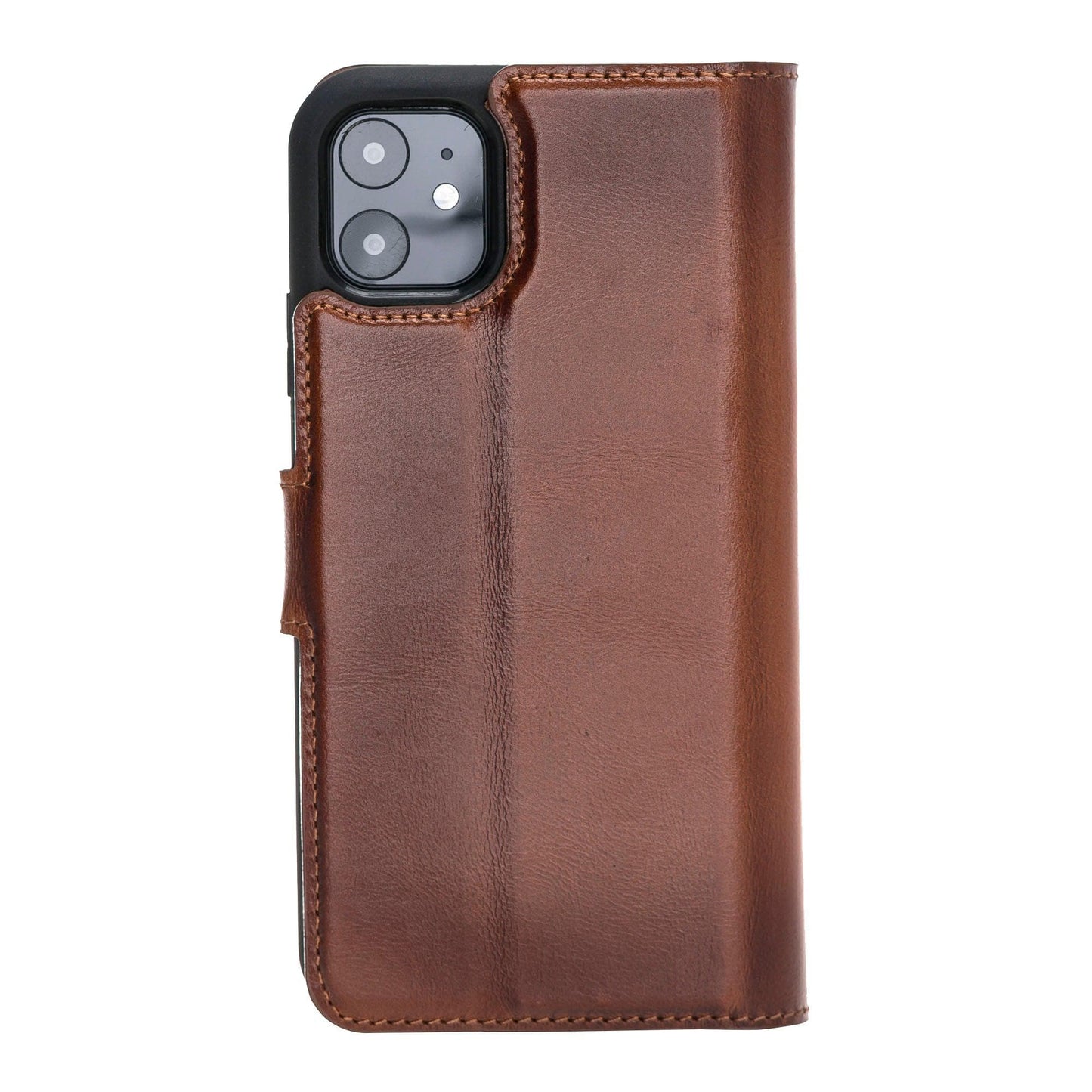 Magic iPhone 11 Series Detachable Genuine Leather Wallet Case - MW