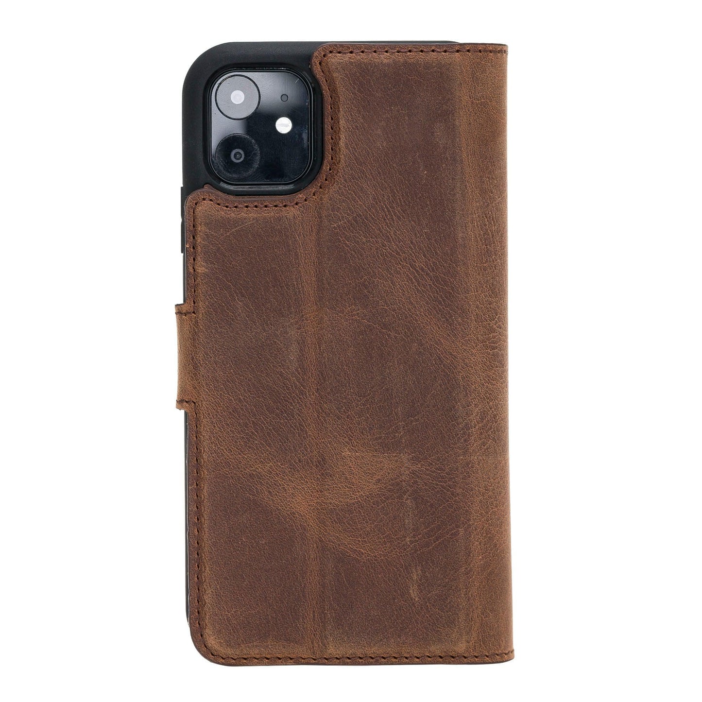 Magic iPhone 11 Series Detachable Genuine Leather Wallet Case - MW