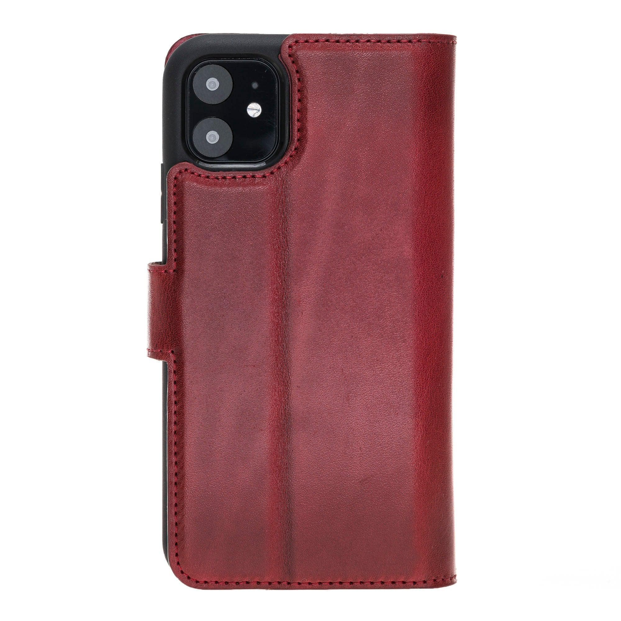 Magic iPhone 11 Series Detachable Genuine Leather Wallet Case - MW