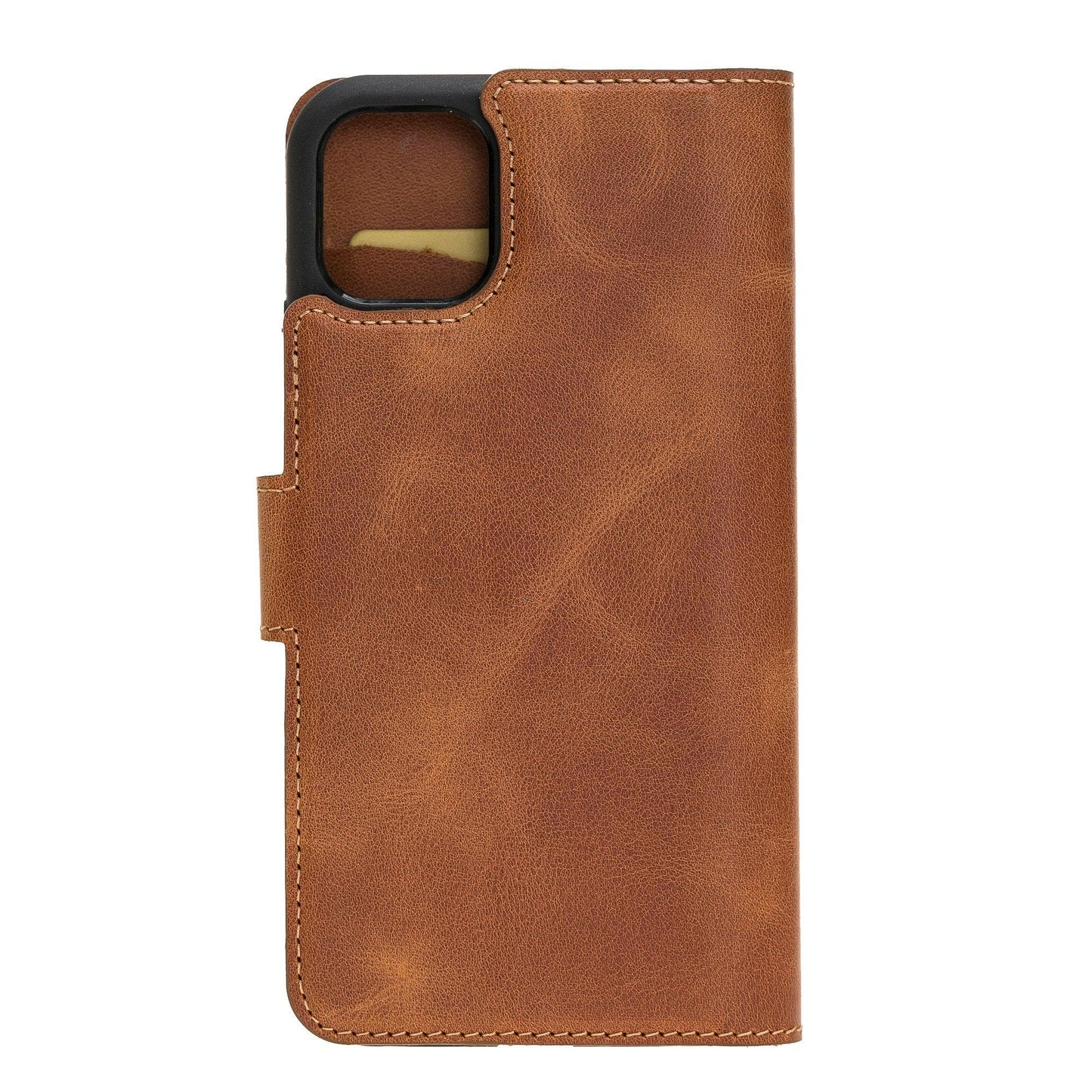 Magic iPhone 11 Series Detachable Genuine Leather Wallet Case - MW