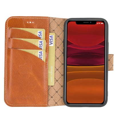 Wallet Case iPhone 12 Series Non-Detachable Genuine Leather Wallet Case - WC