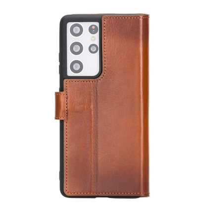 Wallet Case Samsung Galaxy S21 Series Non-Detachable Genuine Leather Wallet Case - WC