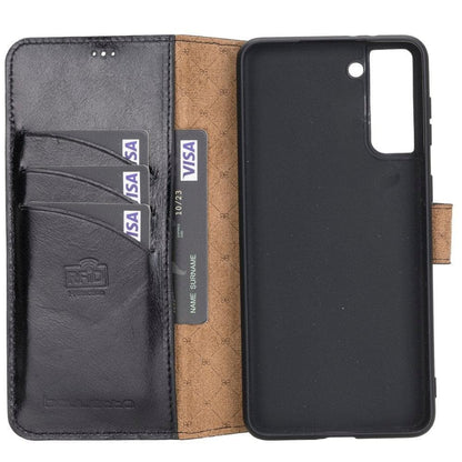 Wallet Case Samsung Galaxy S21 Series Non-Detachable Genuine Leather Wallet Case - WC