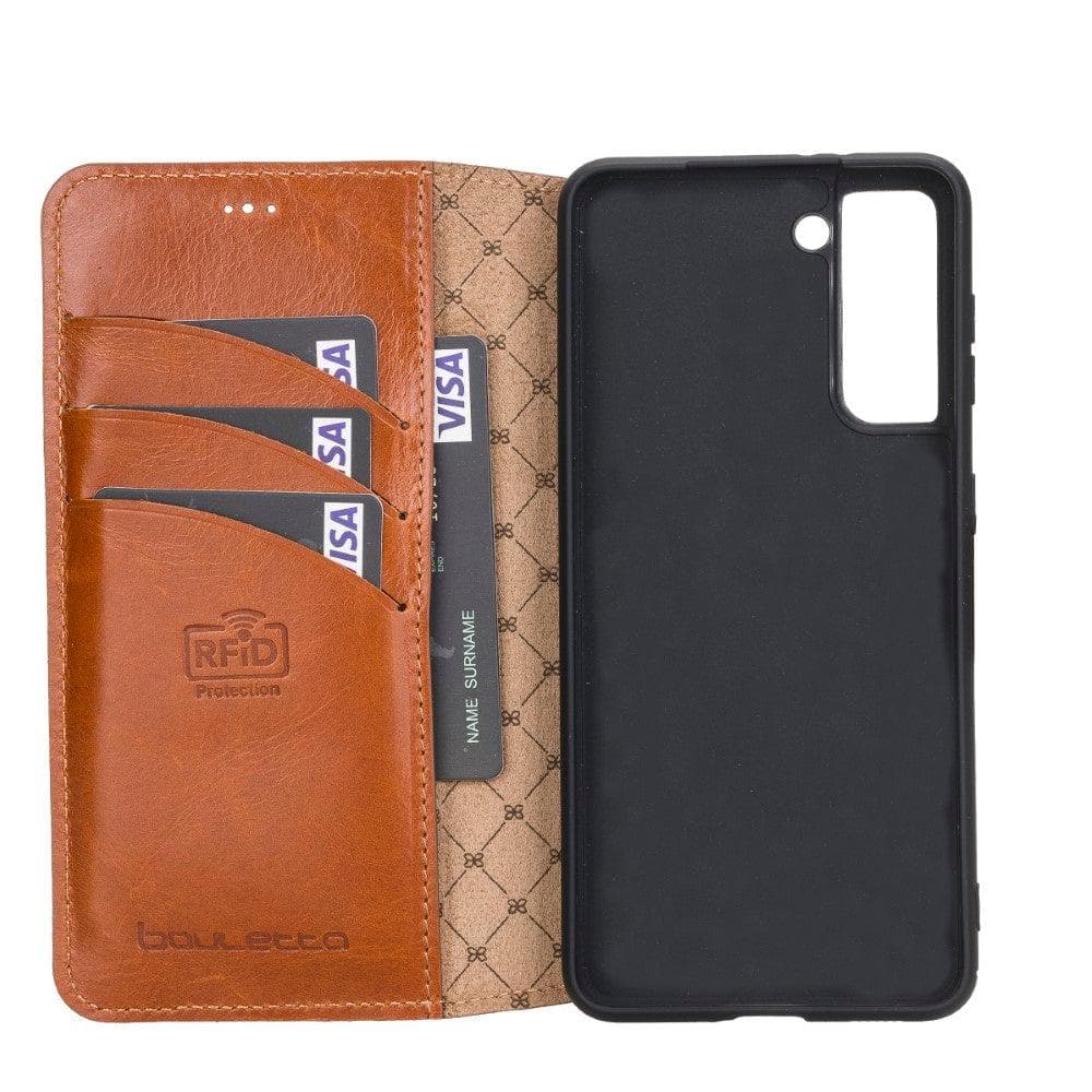 Wallet Case Samsung Galaxy S21 Series Non-Detachable Genuine Leather Wallet Case - WC