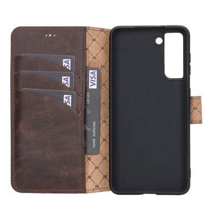 Wallet Case Samsung Galaxy S21 Series Non-Detachable Genuine Leather Wallet Case - WC