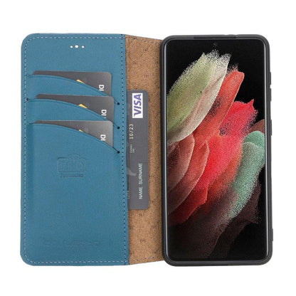 Wallet Case Samsung Galaxy S21 Series Non-Detachable Genuine Leather Wallet Case - WC