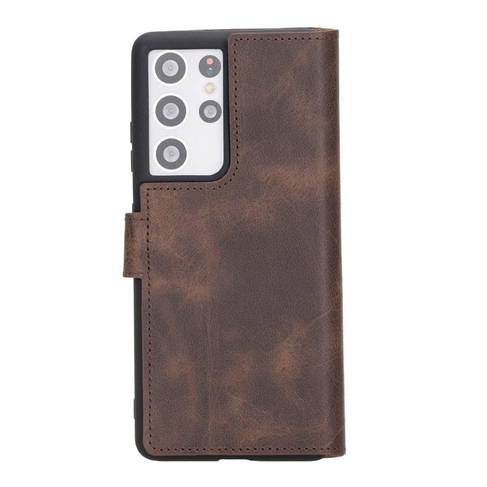 Wallet Case Samsung Galaxy S21 Series Non-Detachable Genuine Leather Wallet Case - WC