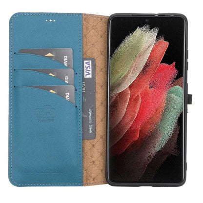 Wallet Case Samsung Galaxy S21 Series Non-Detachable Genuine Leather Wallet Case - WC