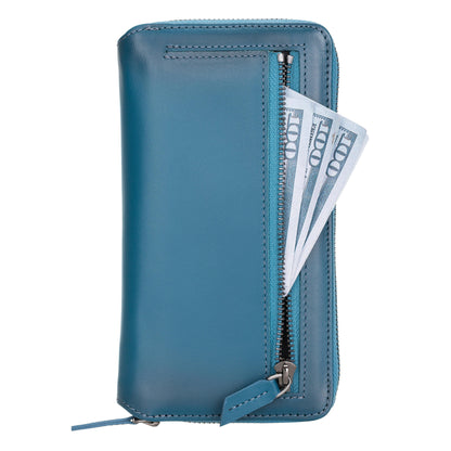 Pouch Magic Wallet iPhone 12 Series Detachable and Zipper Genuine Leather Wallet Case - PMW