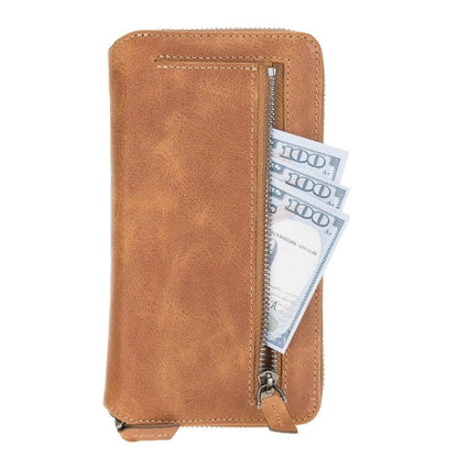 Pouch Magic Wallet iPhone 12 Series Detachable and Zipper Genuine Leather Wallet Case - PMW