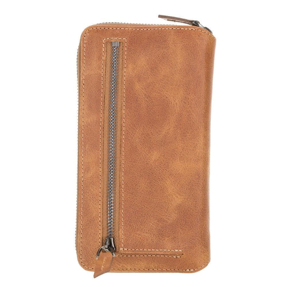 Pouch Magic Wallet iPhone 12 Series Detachable and Zipper Genuine Leather Wallet Case - PMW